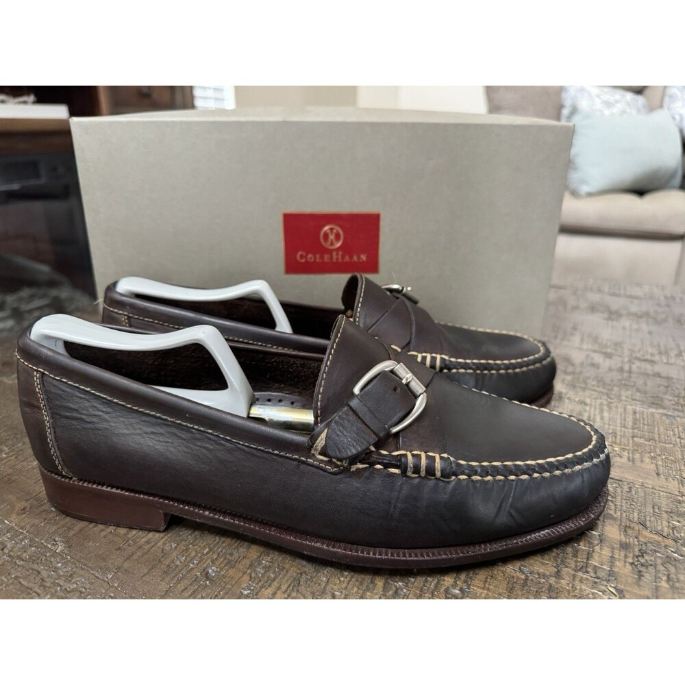 Vintage Cole Haan Brown Leather Classic Loafers Sz 10 M Hand sewn Country
